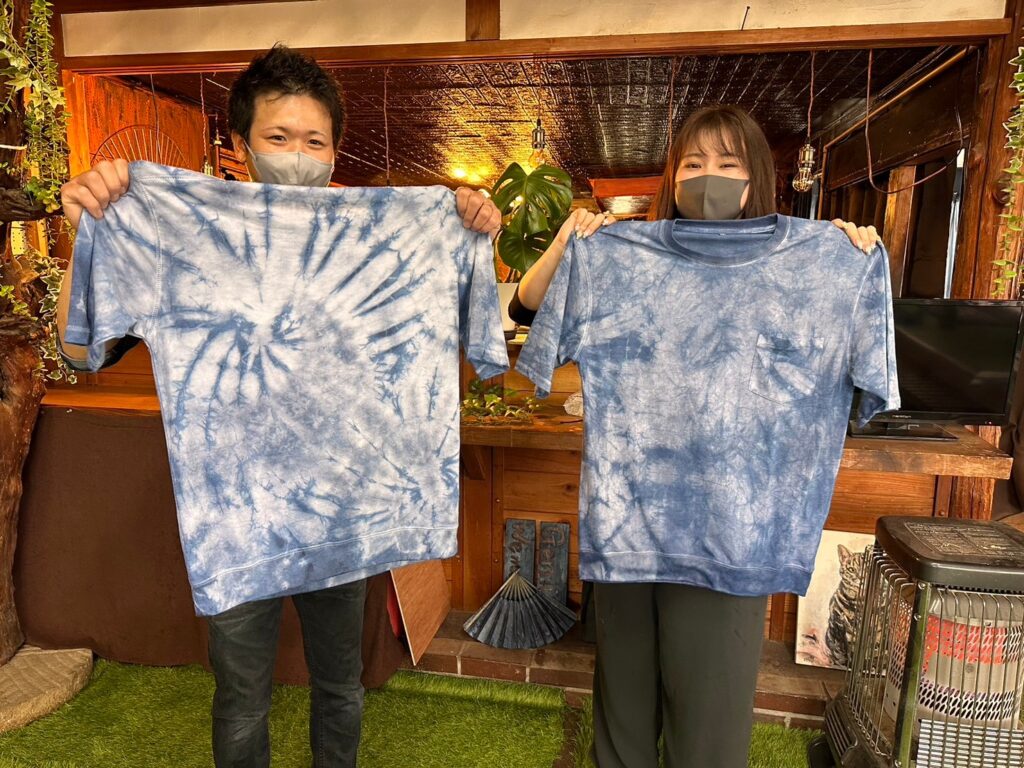 染物体験 お客様の様子